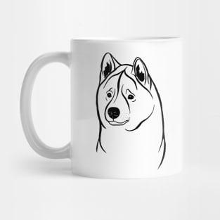 American Akita (Black and White) Mug